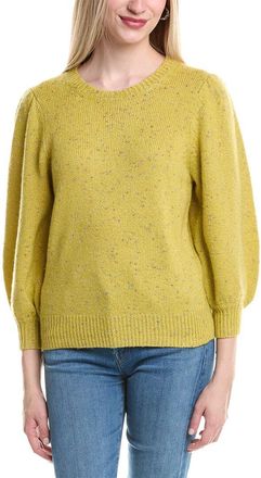 Autumn Cashmere Puff Sleeve Wool & Cashmere-Blend Sweater