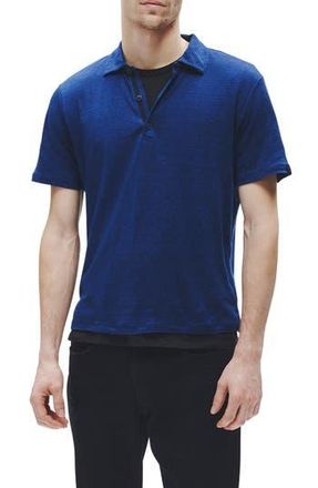Rag & Bone Classic Fit Solid Slub Jersey Polo in Sal at Nordstrom Rack, Size X-Large