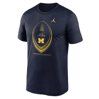 Nike Michigan Primetime Kinetic Mantra Legend Nike Mens Dri-FIT College T-Shirt in Blue | NKGK41SMWN-A8J
