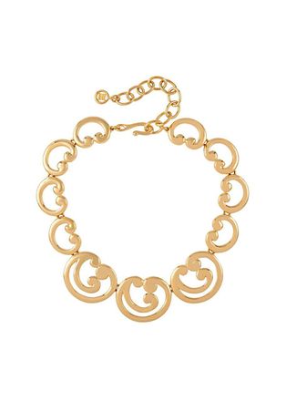 Susan Caplan Vintage 1980s Vintage Givenchy Statement Swirl Necklace - Gold - One Size