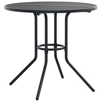 Berkfield Home Stackable Garden Chair Set 5 pcs Anthracite Powder-coated Steel in Black