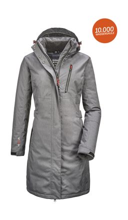 Killtec Parka KILLTEC Alisi, Damen, Gr. 38, grau (anthrazit), 100% Polyester, Jacken Parka