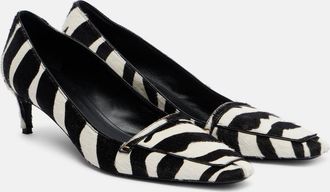 Khaite Celia 50 zebra-print calf hair pumps