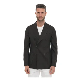 HUGO BOSS Hugo, Blazers, male, Brown, Size: XL C-Hanry Double Breasted Jacket