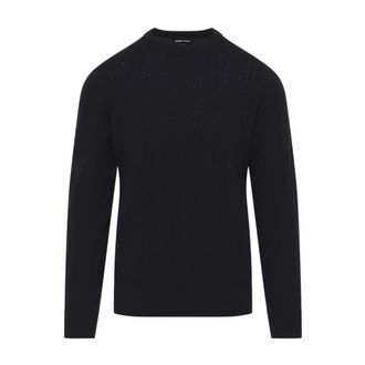 Giorgio Armani Maglione Girocollo - - Knitwear - Uomo - Blu - M