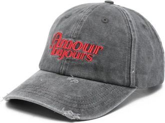 Carne Bollente Love Always pet met geborduurd detail - Grijs