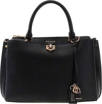 Guess Womens Satchel Bag Black Polyurethane - Satchel-Bags