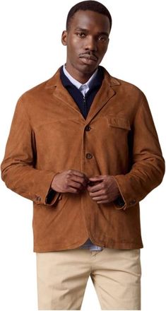 Brooks Brothers Giacca in camoscio - - Jackets - Uomo - Marrone - XL