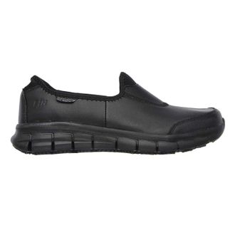 Skechers Sure Track leren veiligheidsschoenen voor dames (Zwart)