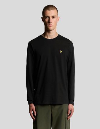 Lyle & Scott Lyle And Scott Mens Long Sleeve Cotton T-Shirt - Black - Size: 40