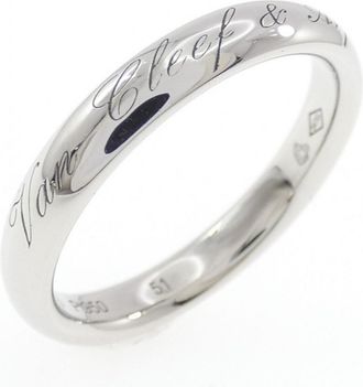 Van Cleef & Arpels Platinum 950 Band Ring (Pre-Owned)