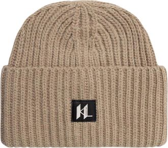Karl Lagerfeld 805601 Beanie - Heren - Hoeden - Beige - M - Accessoires