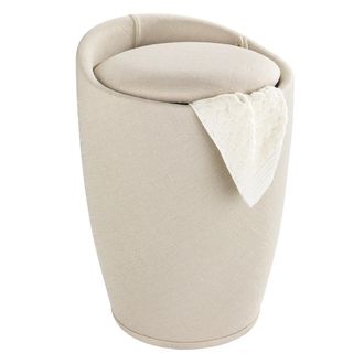 WENKO Taburete Candy Beige Aspecto De Lino