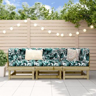vidaXL Juego De Muebles De Jard&iacute;n 3 Pzas Madera De Pino Impregnada Vidaxl