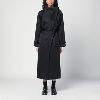 The Garment Black Cotton Blend Kelly Trench Coat