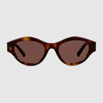 Gucci Cat-eye Frame Sunglasses, Brown