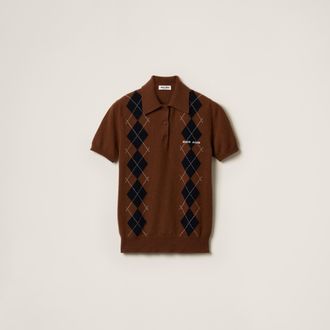 Miu Miu Cashmere knit polo shirt