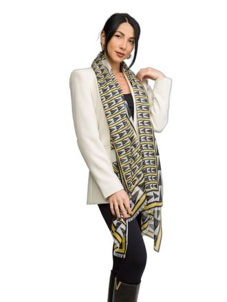 Lanvin Geometric Wool Scarf - Yellow