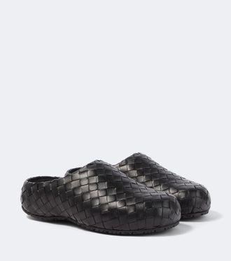 Bottega Veneta Klog Intrecciato leather mules