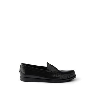 Prada Brushed Leather Loafers