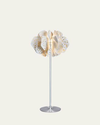 Lladro Nightbloom White Gold Floor Lamp