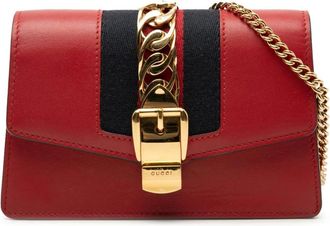 Gucci Pre-owned Cross Body Bags, female, Red, Size: ONE SIZE Pre-owned Chain Shoulder Bag