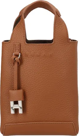 Hogan Mini Shopping Textured Calfskin Tote Bag