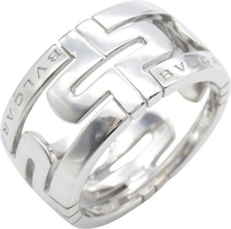 Bulgari Silver White Gold (18K) Band Ring (Pre-Owned)