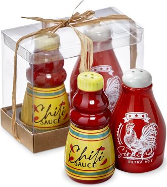 Tag Hot Sauce Collectible Ceramic Salt and Pepper Shakers Set in Red at Nordstrom