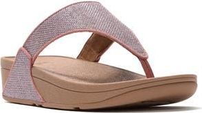 FitFlop Lulu Shimmerglitz Toe Post Sandal in Desert Blush at Nordstrom Rack, Size 11