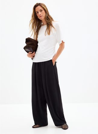 Inwear Womens Elastic-waist flowy pant Fit: Barrel leg, high rise