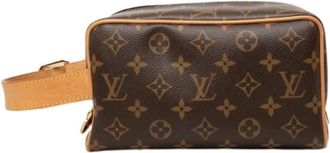 Louis Vuitton Pre-owned Locker Dopp Kit - Dames - Vintage Heuptassen - Bruin - ONE Size - Leer - Vintage