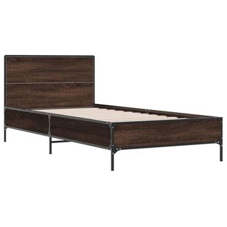 Berkfield Home Durable Bed Frame without Mattress Brown Oak 100x200 cm