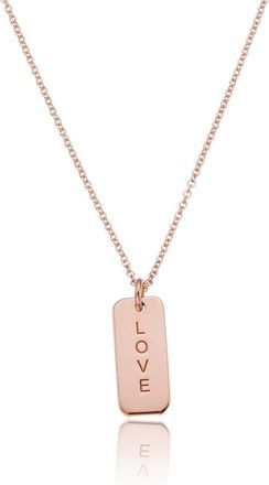 Lily & Roo Rose Gold Personalised Tag Necklace