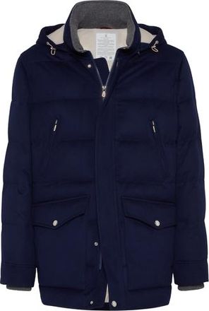 Brunello Cucinelli Wool down jacket in Indigo at Nordstrom, Size Xxx-Large Eu
