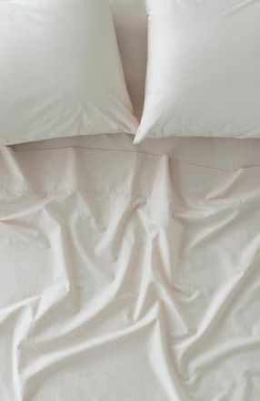 Pact Organic Cotton Organic Cool-Air Percale Flat Sheet in Bone at Nordstrom, Size California King