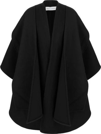 Niccol&ograve; Pasqualetti Cape - Dames - Ponchos - Zwart - M - Wol - Jassen