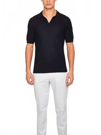 Orlebar Brown Wilder Tailored Fit Polo Shirt In Night Iris