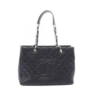 Chanel Black Grained Calfskin Handbag Tote Bag (Pre-Owned)