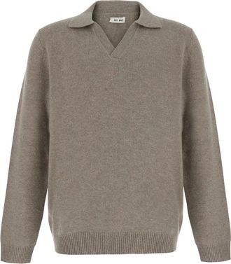 Soft Goat Truien & Vesten, Dames, Beige, XL, Wol, Heavy Cashmere Polo Collar