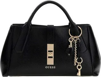 Guess Womens Satchel Bag Black Polyurethane - Satchel-Bags