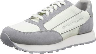 A|X Armani Exchange Mens Suede Bicolor Sneaker, A179, 8 UK