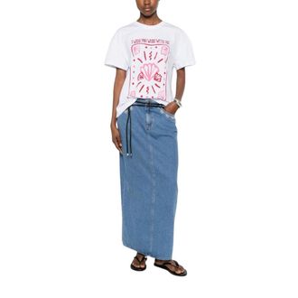 Pennyblack Dames, Rokken, Blauw, Maat: S Denim