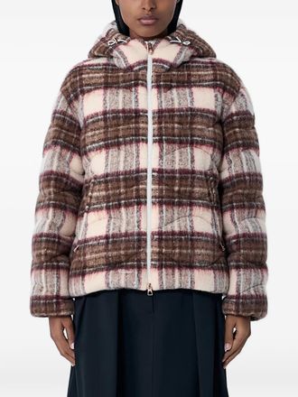 Moncler Piumino in flanella - Marrone