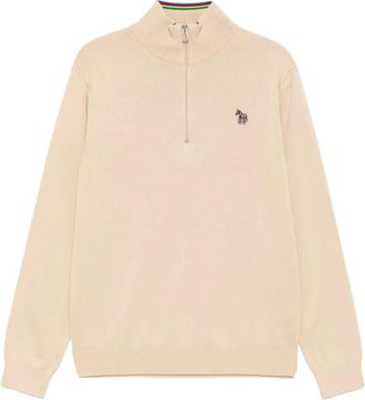 Paul Smith Maglione con mezza zip - Toni neutri