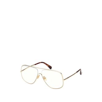 Max Mara Glasses, female, Yellow, Size: 59 MM Pilot-frame Glasses