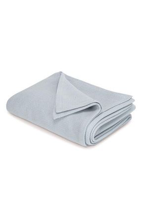 Matouk Costa Mesa Cotton Knit Blanket in Pool at Nordstrom, Size Twin
