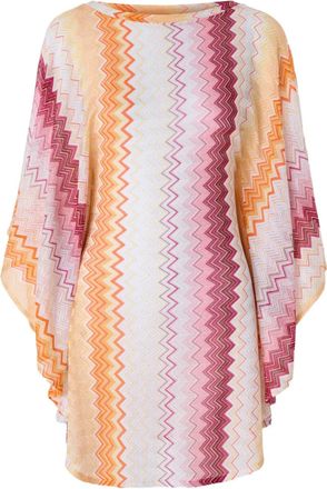 Missoni Abito midi con motivo a zigzag - Rosa