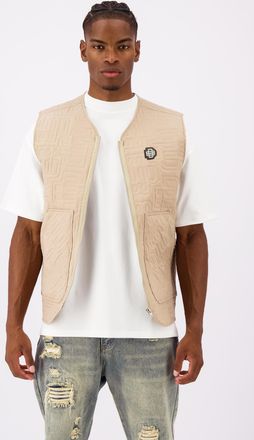 Black Bananas Black Bananas Monogram Quilted Vest, Bruin