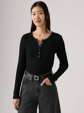 Levi's Dry Goods Waffle Henley - Womens - XS - Black